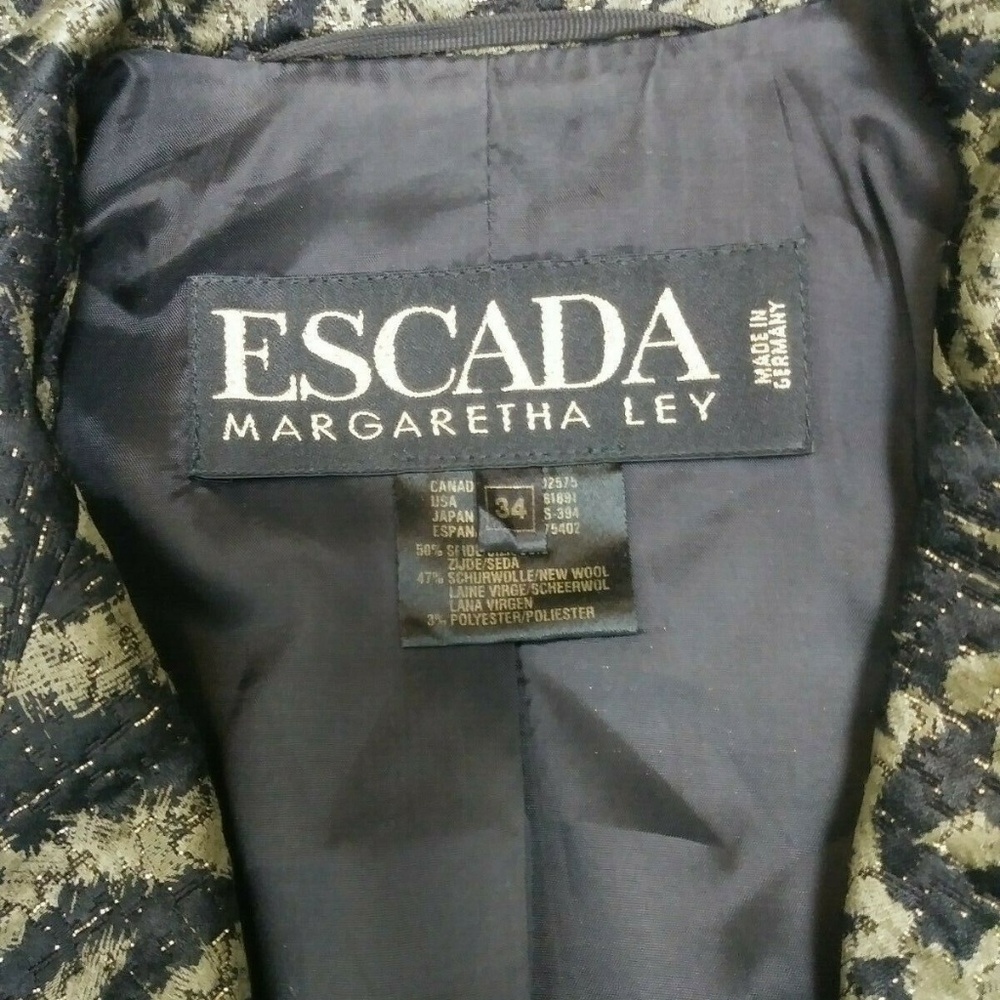 Vtg Escada Margaretha Ley Baroque Paisley Bazer - Picture 5 of 8